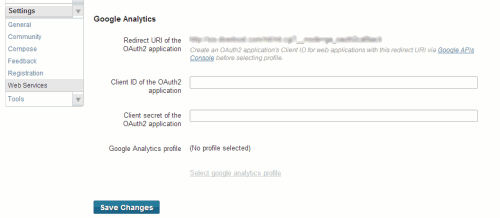 Google Analytics configuration