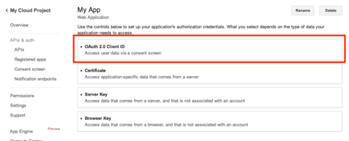 Linking to Google Analytics: 06 - OAuth Client ID