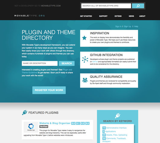 Plugin directory home page